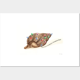 Giant African Land Snail Christmas Posters and Art